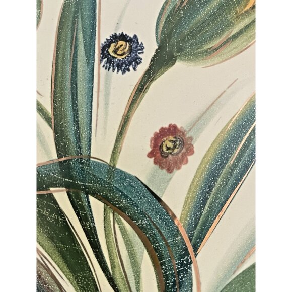 Vtg Decorative Plates Italy Hand Painted Floral Set of 2 10" & 7 " Wall Hangings - Picture 11 of 15